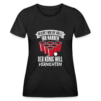 Beer Drinking Beer Fun Beer Pong Booze Drinking Tour Beer - Women's Functional T-Shirt - black - Front - AI Model Female 172 light (172cm)