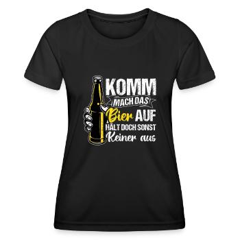 Beer Drinking Beer Fun Pub Booze Party Beer Hopf - Women's Functional T-Shirt - black - Front - AI Model Female 172 light (172cm)