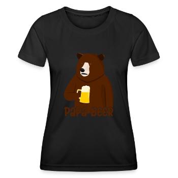 Bear with Beer Brewing Home Brewery - Women's Functional T-Shirt - black - Front - AI Model Female 172 light (172cm)