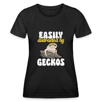 Leopard Gecko Reptile Pet Gecko - Women's Functional T-Shirt - black - Front - AI Model Female 172 light (172cm)