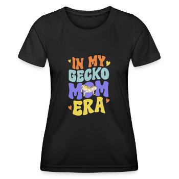 Gecko léopard Gecko reptile gecko de compagnie - T-shirt sport Femme - noir - Devant - AI Model Female 172 light (172cm)