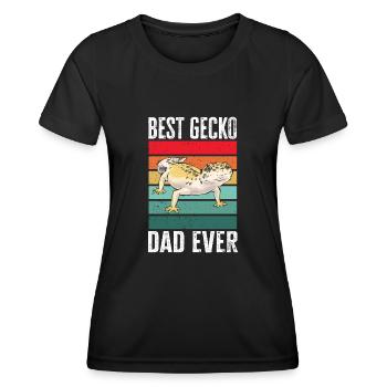 Leopard Gecko Reptile Pet Gecko - Women's Functional T-Shirt - black - Front - AI Model Female 172 light (172cm)