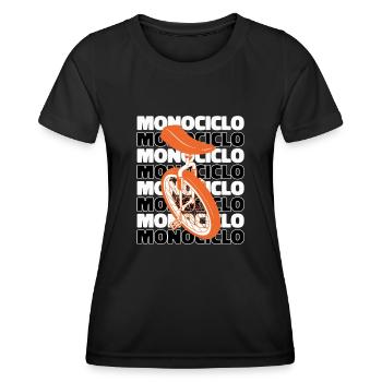 Einrad Einrad Einrad Unicycle Einrad - Frauen Funktions-T-Shirt - Schwarz - Vorne - AI Model Female 172 light (172cm)