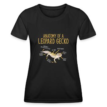 Leopard Gecko Reptile Pet Gecko - Women's Functional T-Shirt - black - Front - AI Model Female 172 light (172cm)