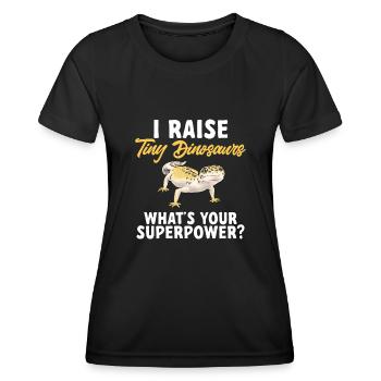 Leopard Gecko Reptile Pet Gecko - Women's Functional T-Shirt - black - Front - AI Model Female 172 light (172cm)