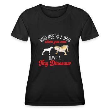 Leopard Gecko Reptile Pet Gecko - Women's Functional T-Shirt - black - Front - AI Model Female 172 light (172cm)