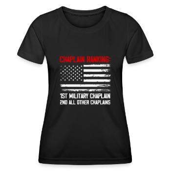 Chaplain ranking 1st Military Chaplain 2nd all - Frauen Funktions-T-Shirt - Schwarz - Vorne - AI Model Female 172 light (172cm)