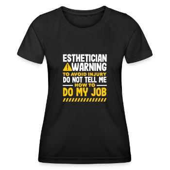 Hautpflege Kosmetikerin Kosmetik - Frauen Funktions-T-Shirt - Schwarz - Vorne - AI Model Female 172 light (172cm)