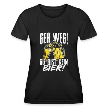 Bière Boire Bière S’amuser Pub Houblon Boire Boire - T-shirt sport Femme - noir - Devant - AI Model Female 172 light (172cm)