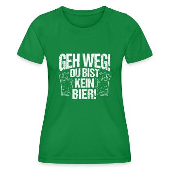 Beer Drinking Beer Fun Pub Drinking Drinking Spree Beer Tr - Women's Functional T-Shirt - kelly green - Front - AI Model Female 172 dark (172cm)