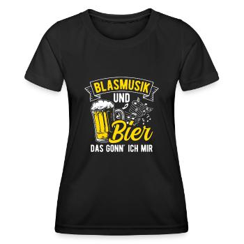Blasmusik Und Bier Das Gönn Ich Mir Sauftour Biert - Frauen Funktions-T-Shirt - Schwarz - Vorne - AI Model Female 172 light (172cm)