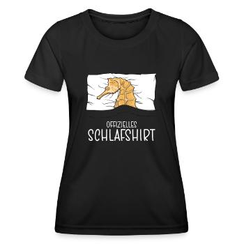 Pyjama officiel Pyjama Pyjama Hippocampe - T-shirt sport Femme - noir - Devant - AI Model Female 172 light (172cm)