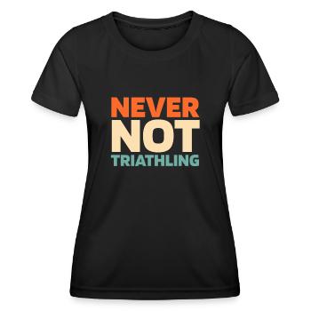 Triathlon Triathlete - Women's Functional T-Shirt - black - Front - AI Model Female 172 light (172cm)