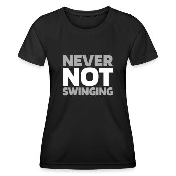 Golf Golfer Golfen - Frauen Funktions-T-Shirt - Schwarz - Vorne - AI Model Female 172 light (172cm)