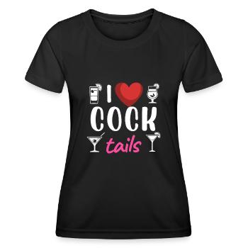 I love cocktails - Frauen Funktions-T-Shirt - Schwarz - Vorne - AI Model Female 172 light (172cm)