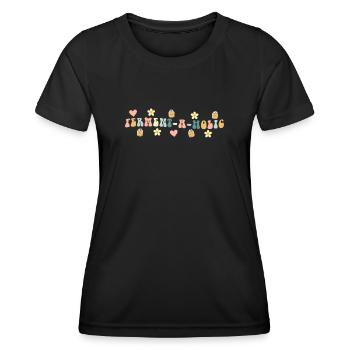 Amateur de kombucha Ferment-A-Holic Fun - T-shirt sport Femme - noir - Devant - AI Model Female 172 light (172cm)