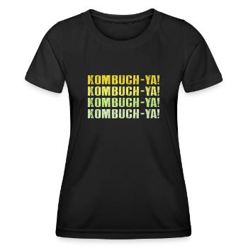 Kombuch-Ya! Kombucha Lover - Women's Functional T-Shirt - black - Front - AI Model Female 172 light (172cm)