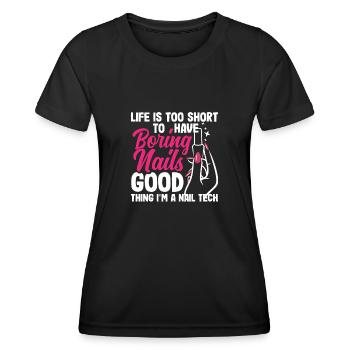 Hautpflege Kosmetikerin Kosmetik - Frauen Funktions-T-Shirt - Schwarz - Vorne - AI Model Female 172 light (172cm)