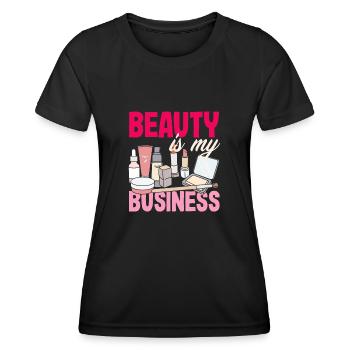 Hautpflege Kosmetikerin Kosmetik - Frauen Funktions-T-Shirt - Schwarz - Vorne - AI Model Female 172 light (172cm)