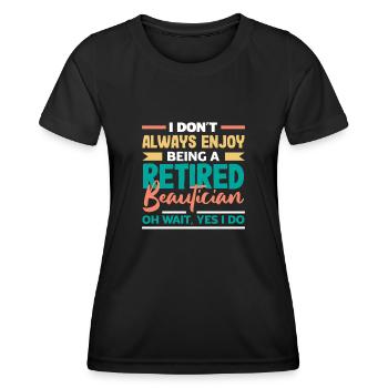 Hautpflege Kosmetikerin Kosmetik - Frauen Funktions-T-Shirt - Schwarz - Vorne - AI Model Female 172 light (172cm)