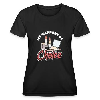 Hautpflege Kosmetikerin Kosmetik - Frauen Funktions-T-Shirt - Schwarz - Vorne - AI Model Female 172 light (172cm)