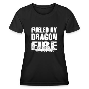 Fueled By Dragon Fire Dragon Boat - Women's Functional T-Shirt - black - Front - AI Model Female 172 light (172cm)