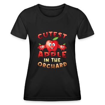 Süßester Apfel im Obstgarten Apfelpflücken - Frauen Funktions-T-Shirt - Schwarz - Vorne - AI Model Female 172 light (172cm)