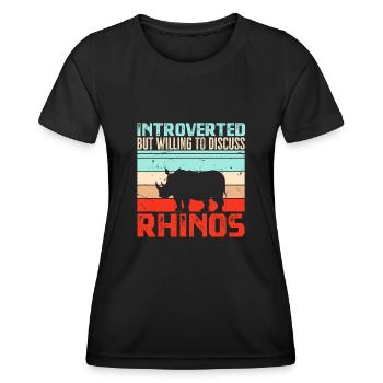 Nashorn Rhino Einhorn - Frauen Funktions-T-Shirt - Schwarz - Vorne - AI Model Female 172 light (172cm)