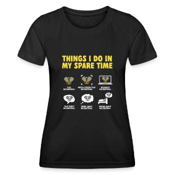 Racquetball Player Racquetball - Women's Functional T-Shirt - black - Front - AI Model Female 172 light (172cm)