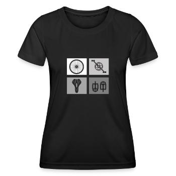 Bicycle Accessories Bicycle - Women's Functional T-Shirt - black - Front - AI Model Female 172 light (172cm)