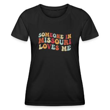 Jemand in Missouri liebt mich - Frauen Funktions-T-Shirt - Schwarz - Vorne - AI Model Female 172 light (172cm)