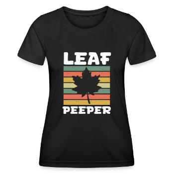 Leaf Peeper Rétro Vintage Feuillage Leaf Peeping - T-shirt sport Femme - noir - Devant - AI Model Female 172 light (172cm)