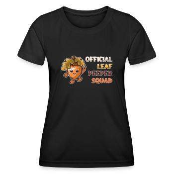 Escouade officielle de voyeurs de feuilles Leaf Peeping - T-shirt sport Femme - noir - Devant - AI Model Female 172 light (172cm)