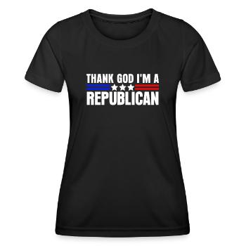 Republican Republicans Conservative Vote - Frauen Funktions-T-Shirt - Schwarz - Vorne - AI Model Female 172 light (172cm)