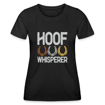 Farrier Horseshoe Horseshoeing - Women's Functional T-Shirt - black - Front - AI Model Female 172 light (172cm)