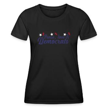Élections démocratiques Démocratie Démocrate - T-shirt sport Femme - noir - Devant - AI Model Female 172 light (172cm)