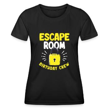 Salle d’évasion - T-shirt sport Femme - noir - Devant - AI Model Female 172 light (172cm)