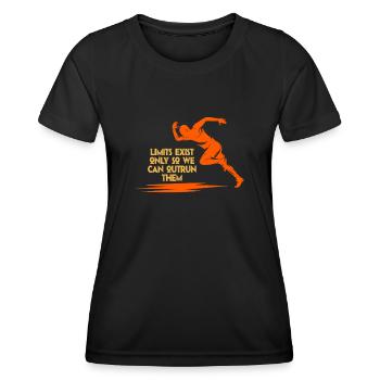 Limits Exist Only So We Can Outrun Them - Women's Functional T-Shirt - black - Front - AI Model Female 172 light (172cm)
