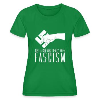 Tolérance Antifascisme Respect - T-shirt sport Femme - vert - Devant - AI Model Female 172 dark (172cm)