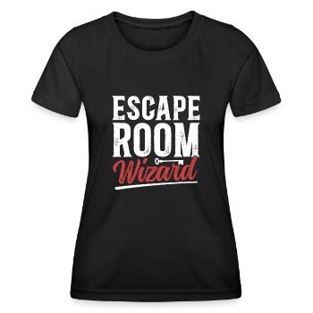 Salle d’évasion - T-shirt sport Femme - noir - Devant - AI Model Female 172 light (172cm)