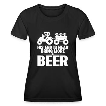Best Man Groomsmen Bride Beer Groom - Frauen Funktions-T-Shirt - Schwarz - Vorne - AI Model Female 172 light (172cm)