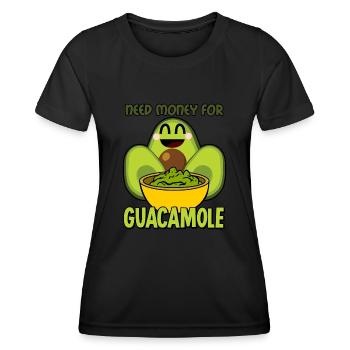 Avocado Guacamole Mexico Tortilla Chips - Women's Functional T-Shirt - black - Front - AI Model Female 172 light (172cm)