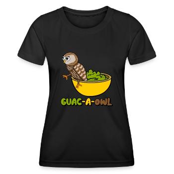 Guacamole Owl Tortilla Chips Avocado - Women's Functional T-Shirt - black - Front - AI Model Female 172 light (172cm)