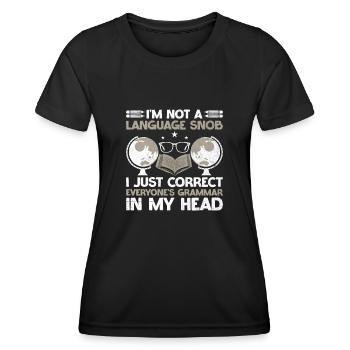 Foreign Language Teacher School Languages Teachers - Women's Functional T-Shirt - black - Front - AI Model Female 172 light (172cm)