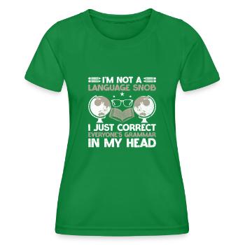 Foreign Language Teacher School Languages Teachers - Women's Functional T-Shirt - kelly green - Front - AI Model Female 172 dark (172cm)