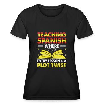 Foreign Language Teacher School Languages Teachers - Women's Functional T-Shirt - black - Front - AI Model Female 172 light (172cm)