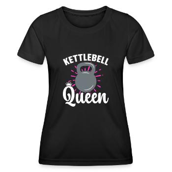 Kettlebell Workout Entraînement de fitness - T-shirt sport Femme - noir - Devant - AI Model Female 172 light (172cm)