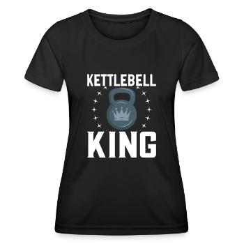 Kettlebell Workout Entraînement de fitness - T-shirt sport Femme - noir - Devant - AI Model Female 172 light (172cm)