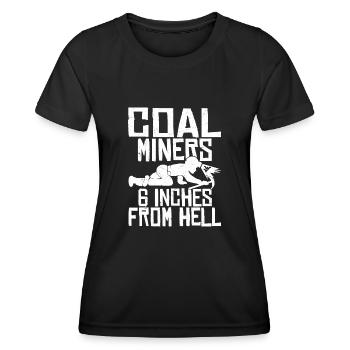 Les mineurs de charbon fabriquent la pioche minière des pères parfaits - T-shirt sport Femme - noir - Devant - AI Model Female 172 light (172cm)