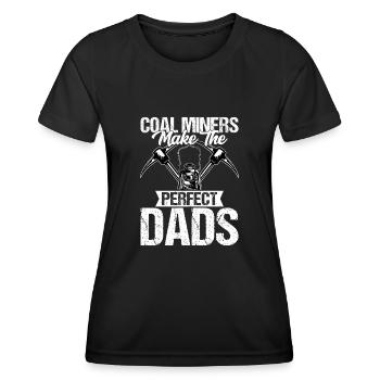Les mineurs de charbon font les papas parfaits pour l’extraction de pioches - T-shirt sport Femme - noir - Devant - AI Model Female 172 light (172cm)